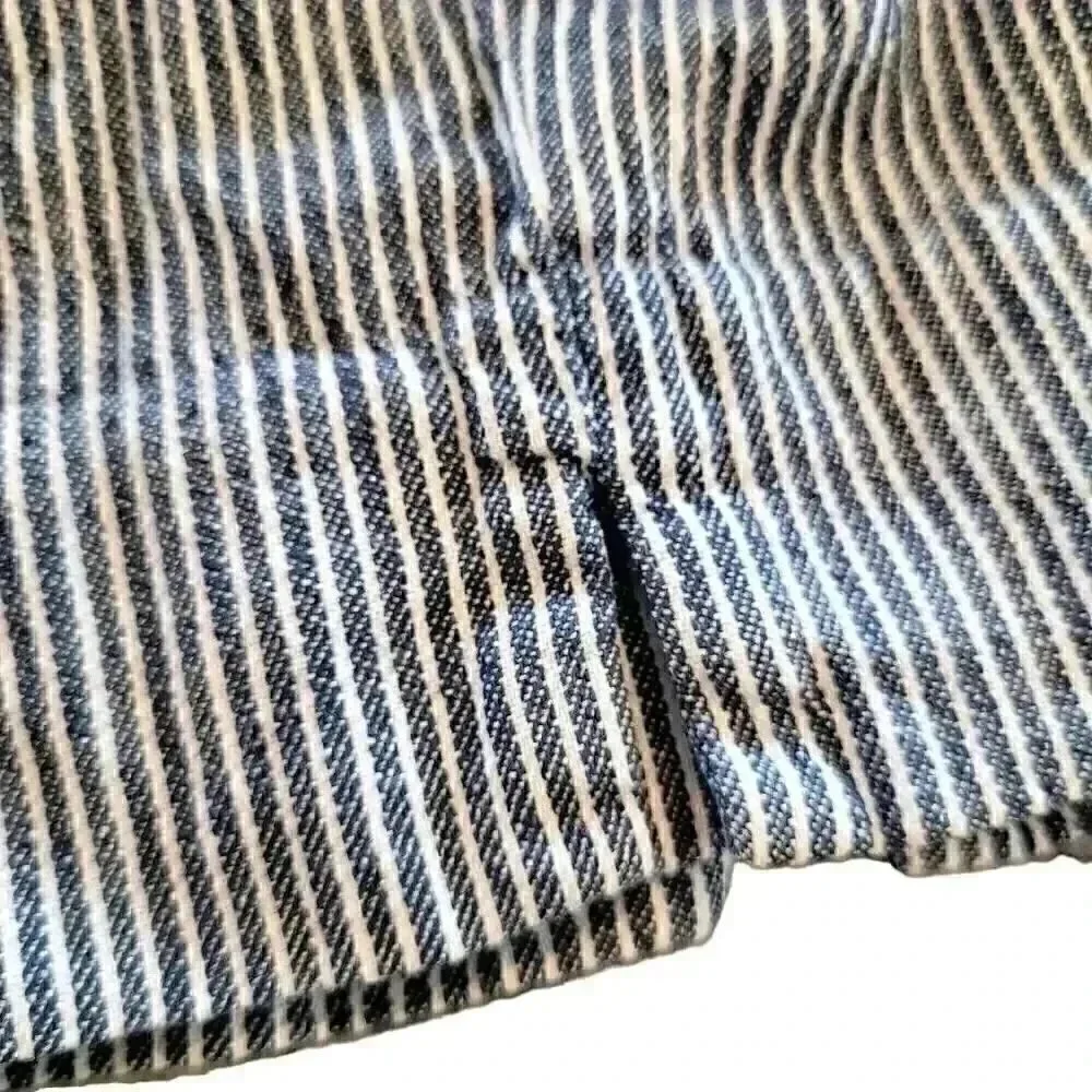 Banana Republic Women's Hayden Fit Navy & White Striped Stetch Linen Blend Pull